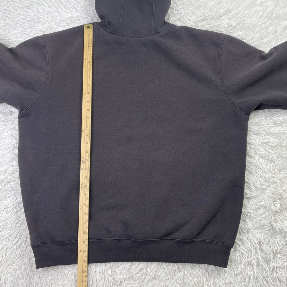 Carhartt Sweater Mens Large Black Thermal Lined Hooded Sweatshirt Hoodie J170 L - Picture 8 of 9